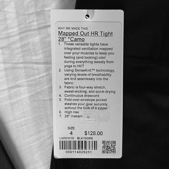 black lululemon mapped out hr tight 28” leggings - Picture 4 of 4